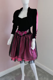 Vintage 1980s style bustier dress and matching jacket.