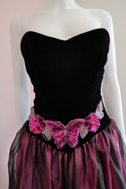 Vintage 1980s style bustier dress and matching jacket.