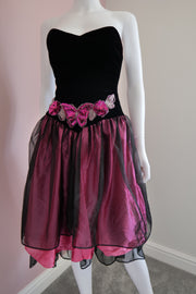 Vintage 1980s style bustier dress and matching jacket.