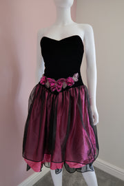 Vintage 1980s style bustier dress and matching jacket.