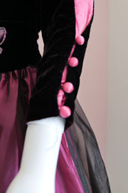 Vintage 1980s style bustier dress and matching jacket.