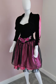 Vintage 1980s style bustier dress and matching jacket.