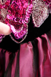 Vintage 1980s style bustier dress and matching jacket.