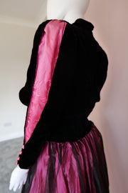 Vintage 1980s style bustier dress and matching jacket.