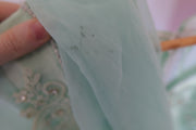 vintage 1980s does 1950s inspired ballgown with matching neck scarf