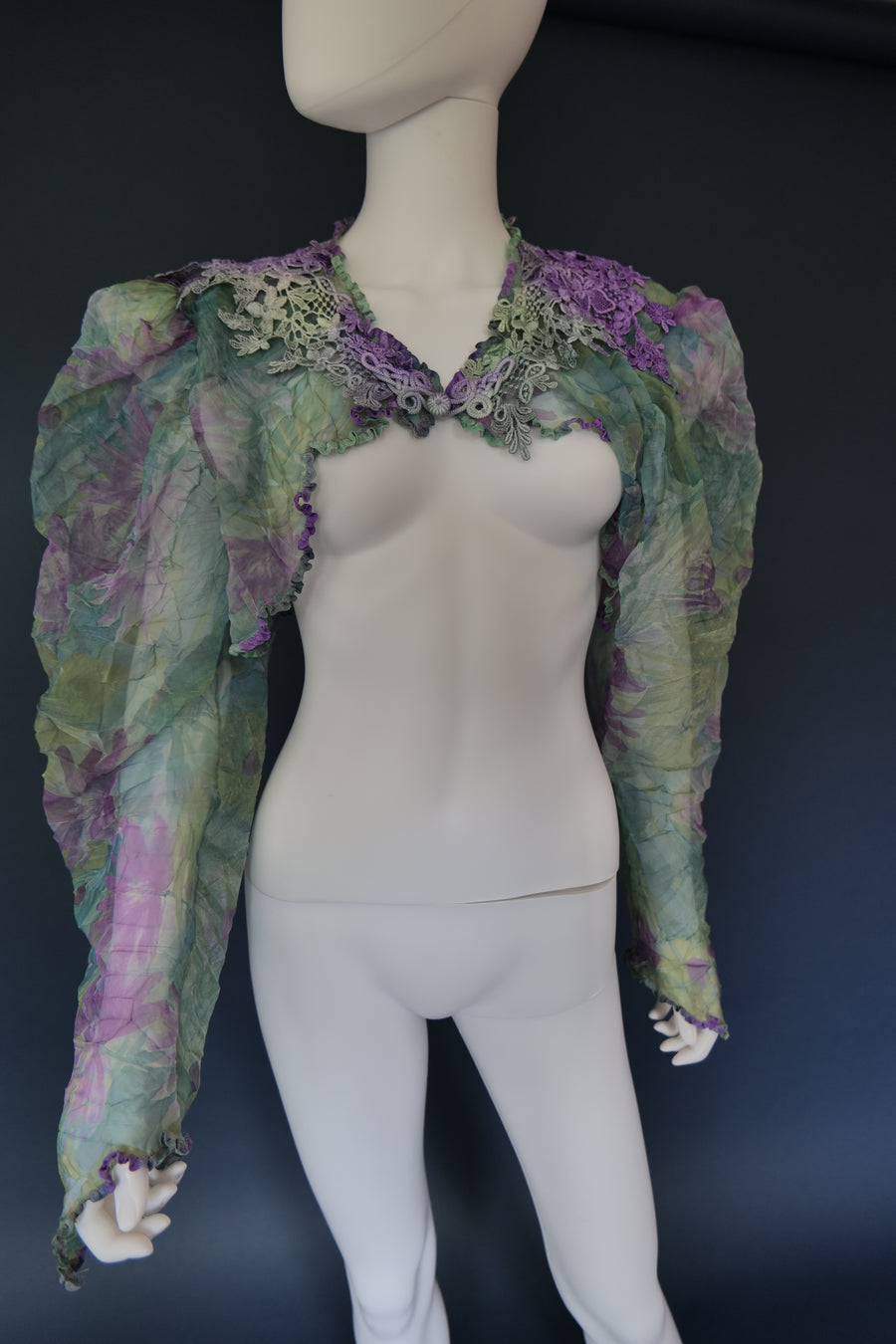 Vintage Carole Lee couture designer bolero whimsical ethereal