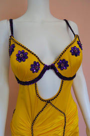 vintage ballroom dancer evening cocktail summer dress