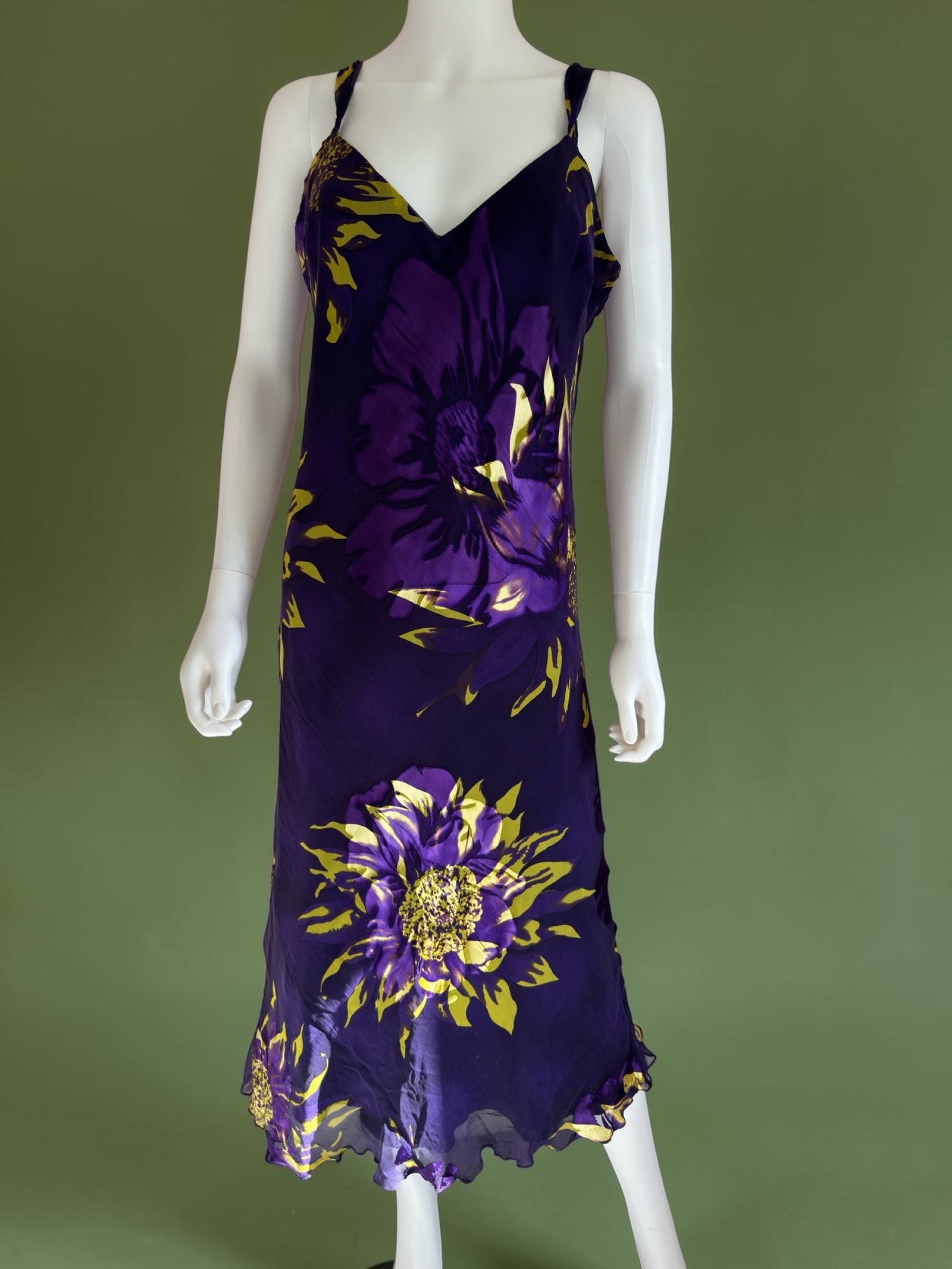 Vintage 1990s silky evening cocktaail wedding guest dress