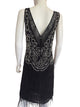 Vintage 100% silk art deco flapper evening dress size 10