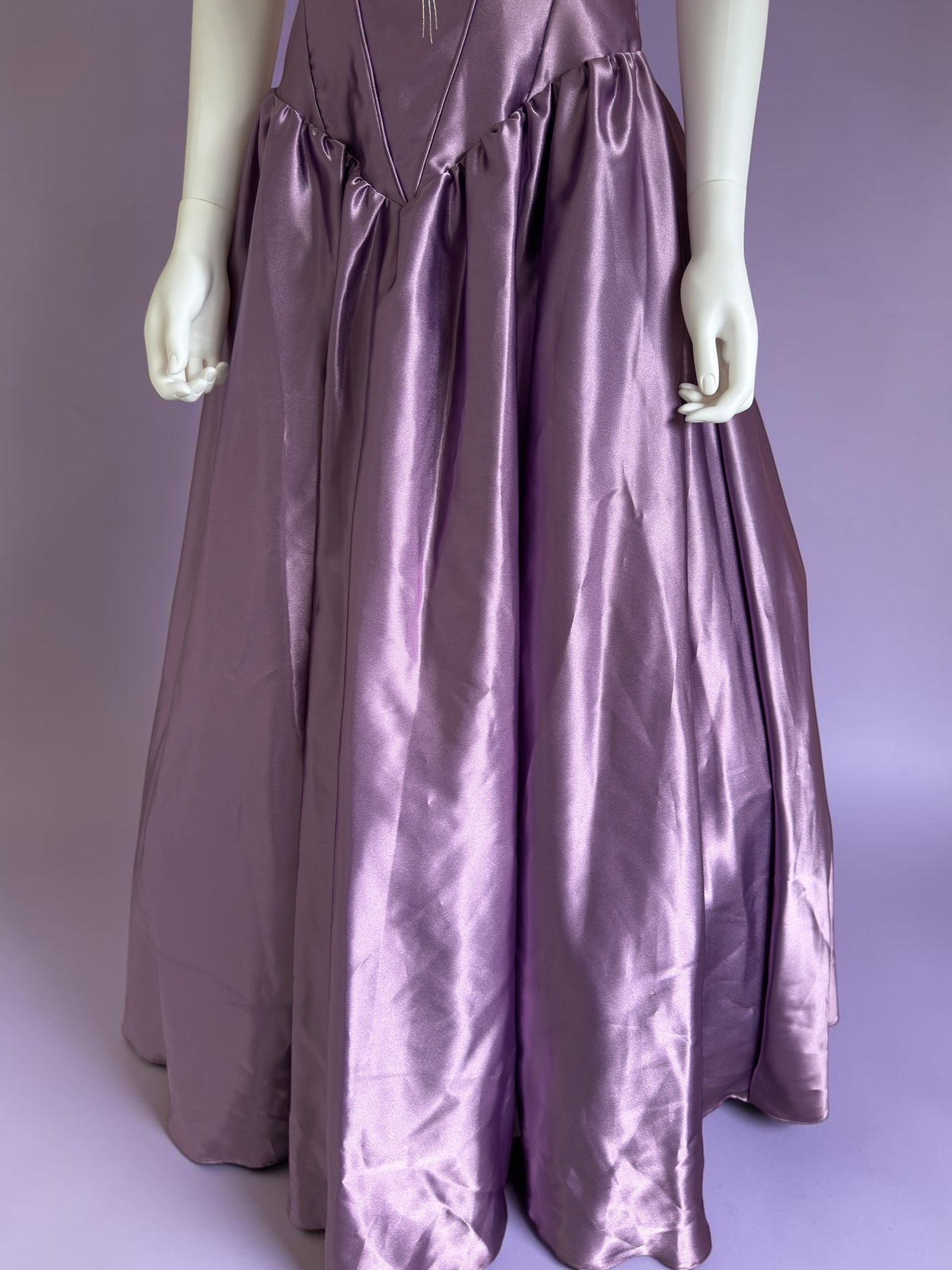 Vintage purple 1980s wedding princess ballgown