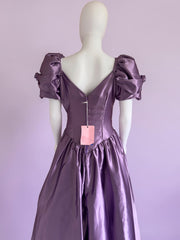 Vintage purple 1980s wedding princess ballgown
