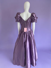 Vintage purple 1980s wedding princess ballgown