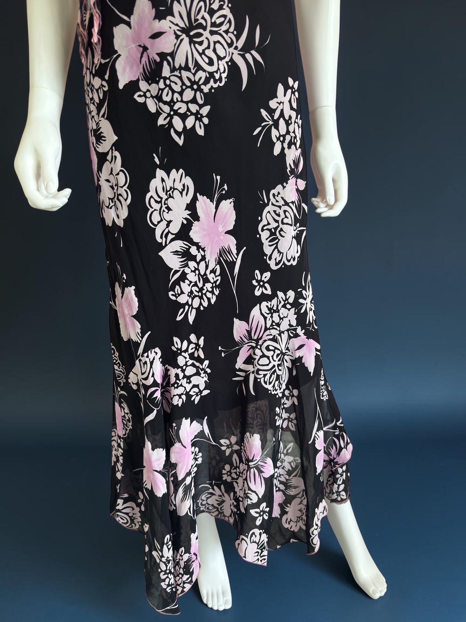 Vintage 1990s 00s floral evening wedding guest dress
