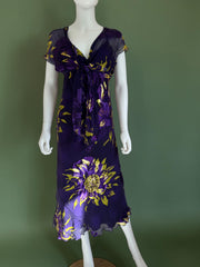 Vintage 1990s silky evening cocktaail wedding guest dress
