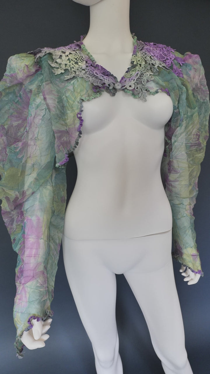 Vintage Carole Lee couture designer bolero whimsical ethereal